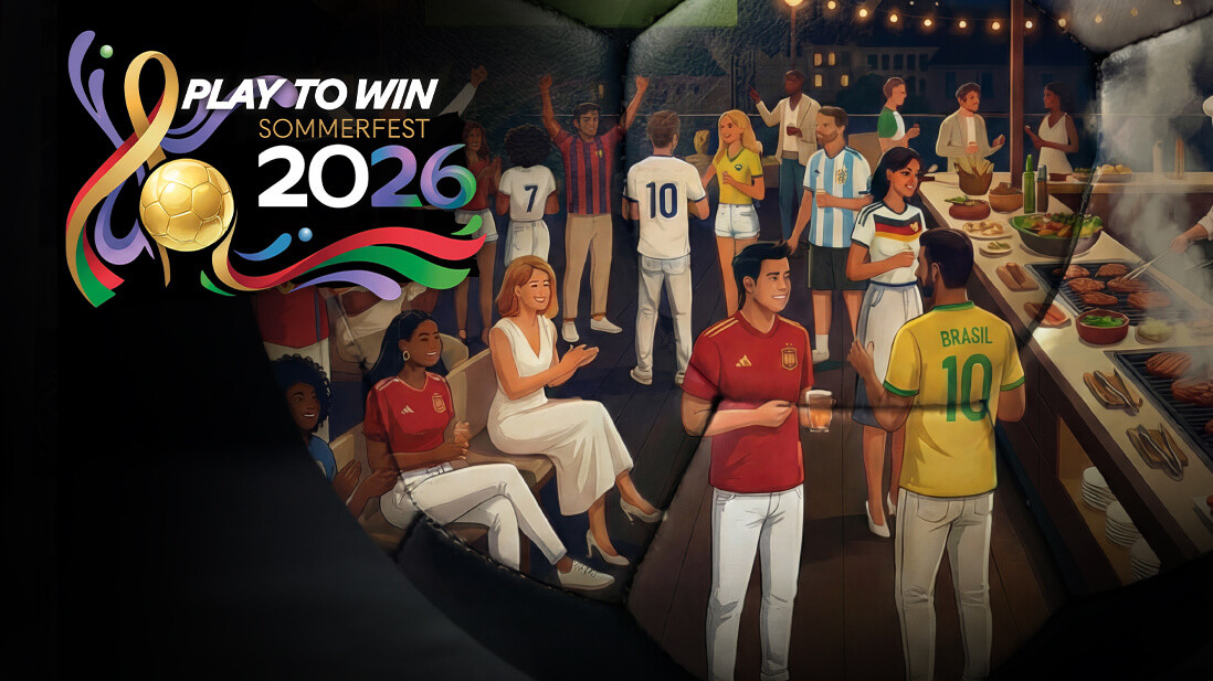 Plakat Sommerfest 2026, Illustration Fussball WM