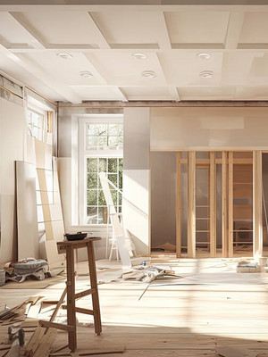 Innenbereich eines Hauses wird renoviert